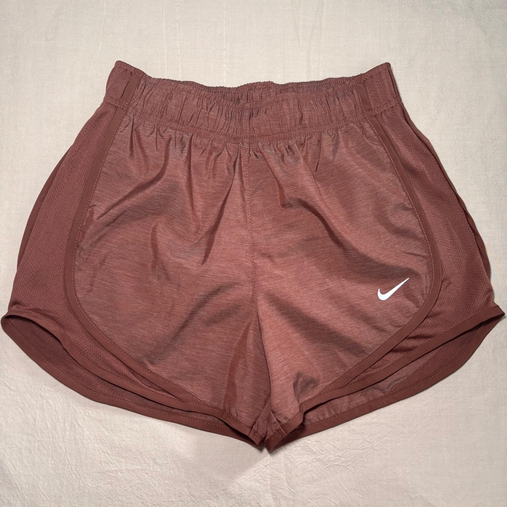 Nike Dri-FIT Tempo Running Shorts Mauve Heather Mesh Trim XS‎